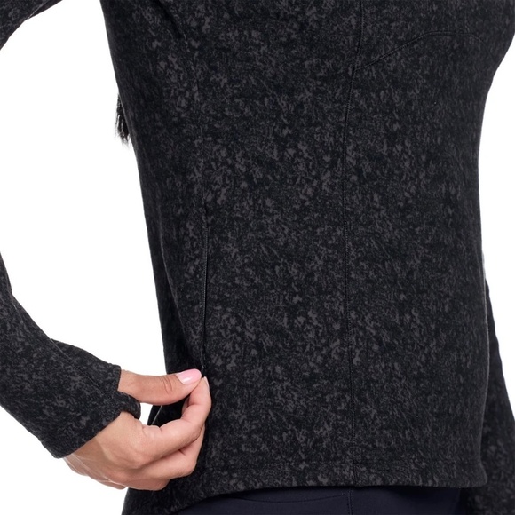 Spyder Ladies' Fleece Printed Half Zip, Black/Gray, Small, NWT - Picture 4 of 16